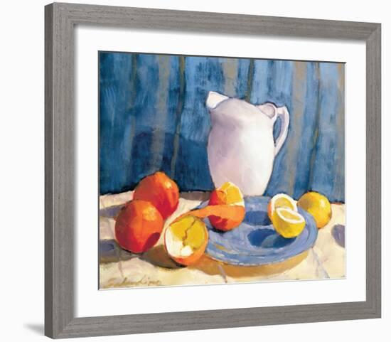 Pitcher with Tangelos and Lemons-Saladino-Framed Giclee Print