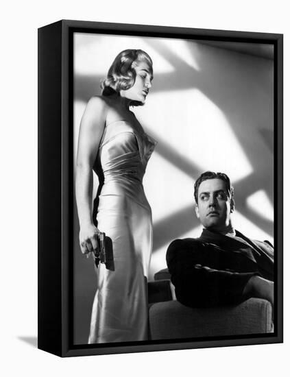 Pitfall, Lizabeth Scott, Raymond Burr, 1948, Gun-null-Framed Stretched Canvas