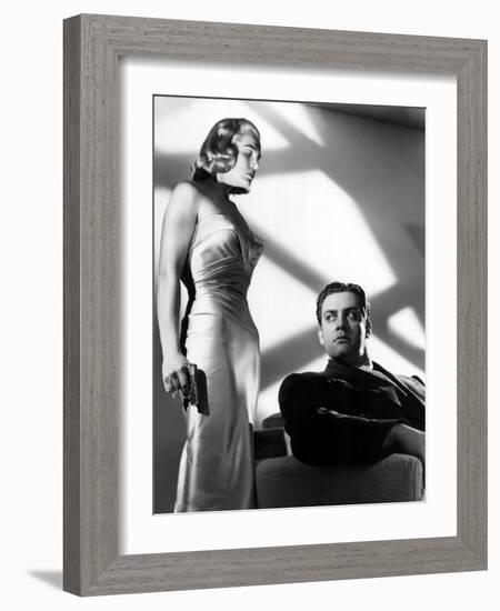 Pitfall, Lizabeth Scott, Raymond Burr, 1948, Gun-null-Framed Photo