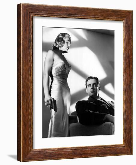 Pitfall, Lizabeth Scott, Raymond Burr, 1948, Gun-null-Framed Photo