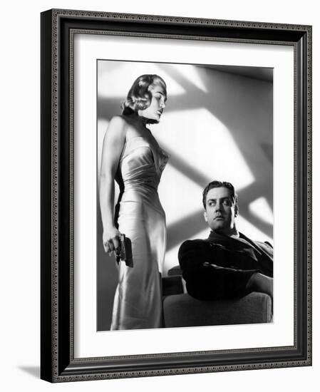 Pitfall, Lizabeth Scott, Raymond Burr, 1948, Gun-null-Framed Photo