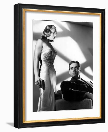 Pitfall, Lizabeth Scott, Raymond Burr, 1948, Gun-null-Framed Photo