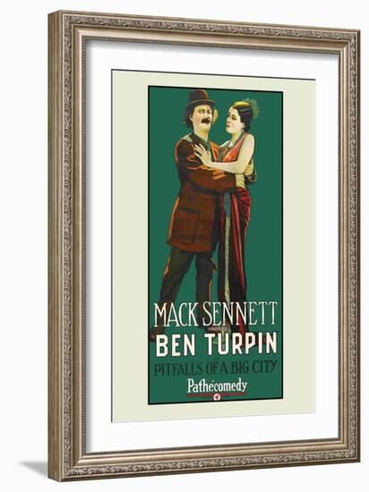 Pitfalls or a Big City-Mack Sennett-Framed Art Print