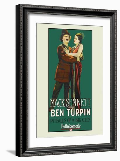 Pitfalls or a Big City-Mack Sennett-Framed Premium Giclee Print