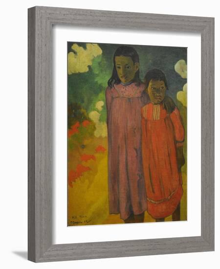 Piti Teina, 1892-Paul Gauguin-Framed Giclee Print