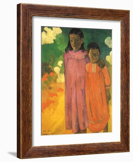 Piti Teina (Two Sisters), 1892-Paul Gauguin-Framed Giclee Print