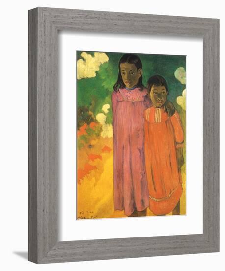 Piti Teina (Two Sisters), 1892-Paul Gauguin-Framed Giclee Print