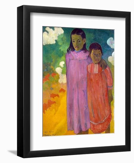 Piti Tiena, (Two Sister), 1892-Paul Gauguin-Framed Giclee Print