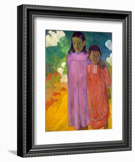 Piti Tiena, (Two Sister), 1892-Paul Gauguin-Framed Giclee Print