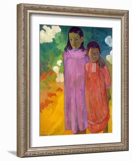 Piti Tiena, (Two Sister), 1892-Paul Gauguin-Framed Premium Giclee Print