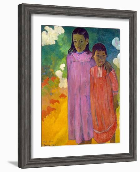 Piti Tiena, (Two Sister), 1892-Paul Gauguin-Framed Premium Giclee Print