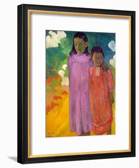 Piti Tiena, (Two Sister), 1892-Paul Gauguin-Framed Premium Giclee Print