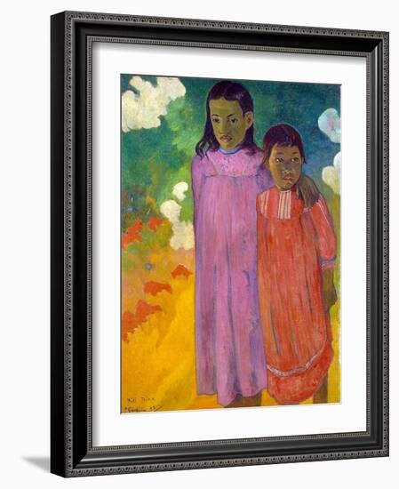 Piti Tiena, (Two Sister), 1892-Paul Gauguin-Framed Premium Giclee Print