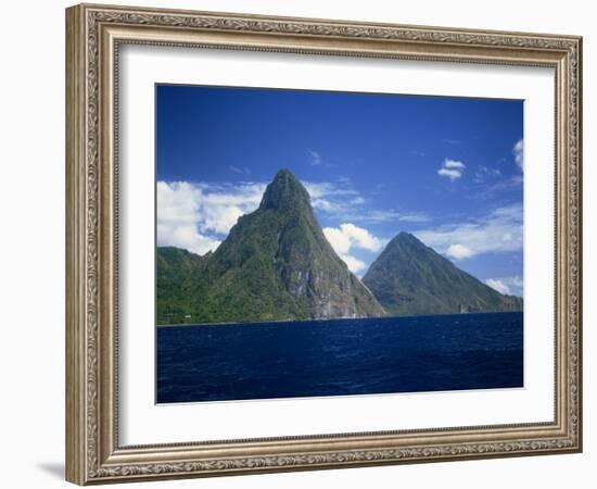 Pitons, St. Lucia, Windward Islands, West Indies, Caribbean, Central America-Harding Robert-Framed Photographic Print