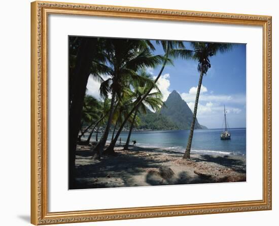 Pitons, St. Lucia, Windward Islands, West Indies, Caribbean, Central America-Harding Robert-Framed Photographic Print