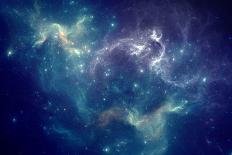 Colorful Space Nebula-pitris-Framed Premium Giclee Print
