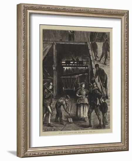 Pits and Pitmen, the Men Leaving the Pit-Matthew White Ridley-Framed Giclee Print