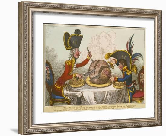 Pitt and Napoleon-James Gillray-Framed Giclee Print