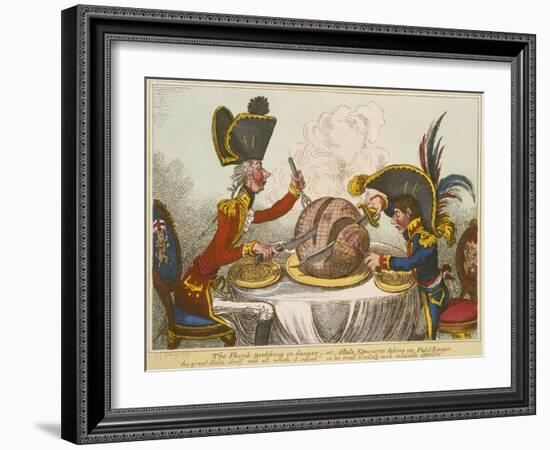 Pitt and Napoleon-James Gillray-Framed Giclee Print