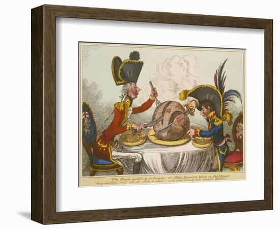 Pitt and Napoleon-James Gillray-Framed Giclee Print