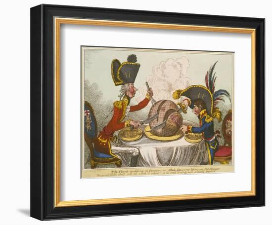 Pitt and Napoleon-James Gillray-Framed Giclee Print