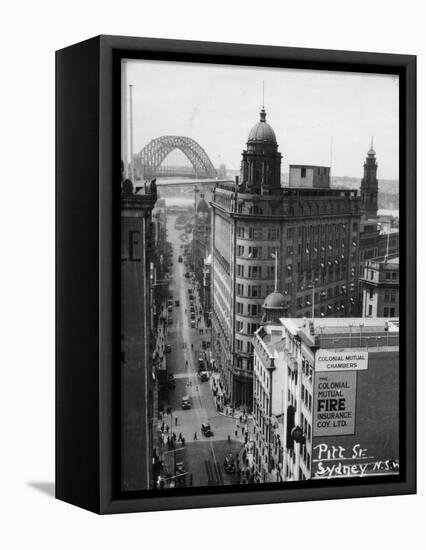 Pitt Street, Sydney, New South Wales, Australia, 1945-null-Framed Premier Image Canvas