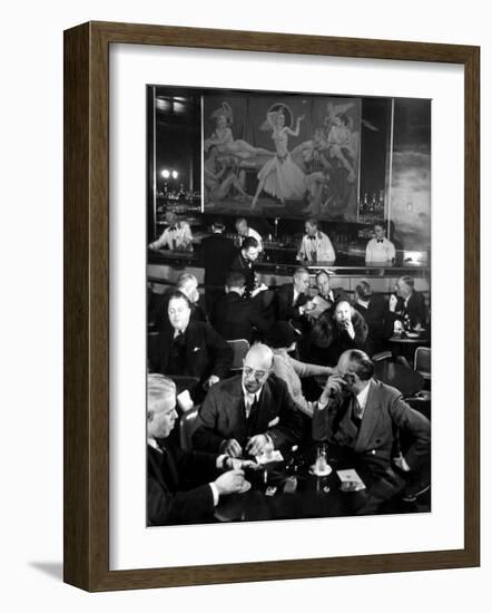 Pittsburgh Businessmen at Upscale Bar-Margaret Bourke-White-Framed Photographic Print