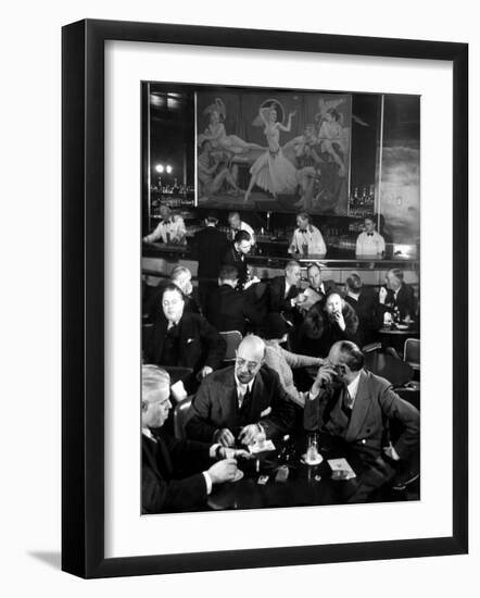 Pittsburgh Businessmen at Upscale Bar-Margaret Bourke-White-Framed Photographic Print
