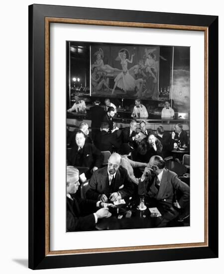 Pittsburgh Businessmen at Upscale Bar-Margaret Bourke-White-Framed Photographic Print