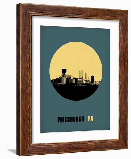 Pittsburgh Circle Poster 1-NaxArt-Framed Art Print