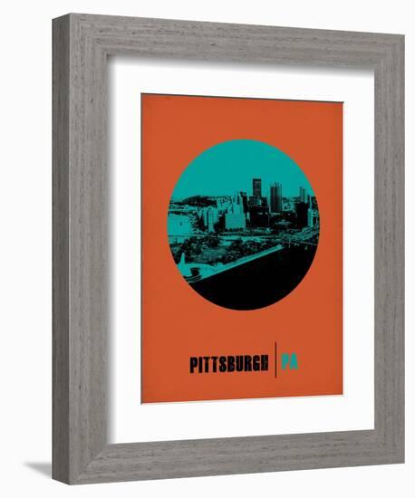 Pittsburgh Circle Poster 1-NaxArt-Framed Art Print