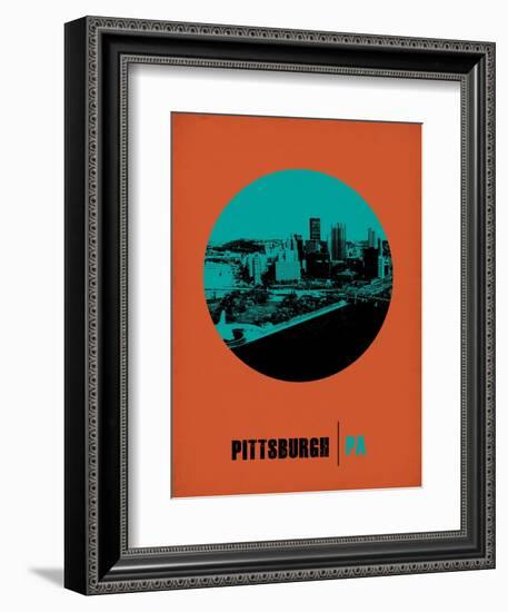 Pittsburgh Circle Poster 1-NaxArt-Framed Art Print