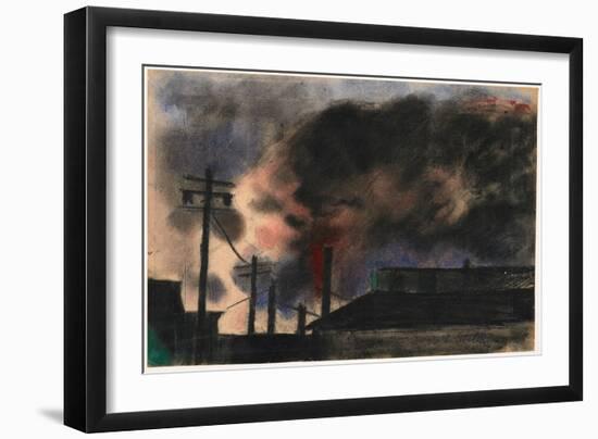 Pittsburgh Factory Scene, 1915-20 (Pastel & Charcoal)-Joseph Stella-Framed Giclee Print