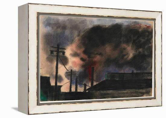 Pittsburgh Factory Scene, 1915-20 (Pastel & Charcoal)-Joseph Stella-Framed Premier Image Canvas