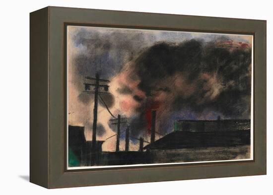 Pittsburgh Factory Scene, 1915-20 (Pastel & Charcoal)-Joseph Stella-Framed Premier Image Canvas