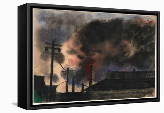 Pittsburgh Factory Scene, 1915-20 (Pastel & Charcoal)-Joseph Stella-Framed Premier Image Canvas