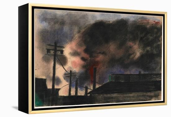 Pittsburgh Factory Scene, 1915-20 (Pastel & Charcoal)-Joseph Stella-Framed Premier Image Canvas