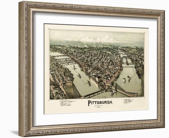 Pittsburgh Pennsylvania 1902-Vintage Lavoie-Framed Giclee Print