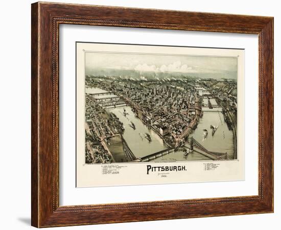 Pittsburgh Pennsylvania 1902-Vintage Lavoie-Framed Giclee Print