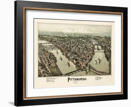 Pittsburgh Pennsylvania 1902-Vintage Lavoie-Framed Giclee Print