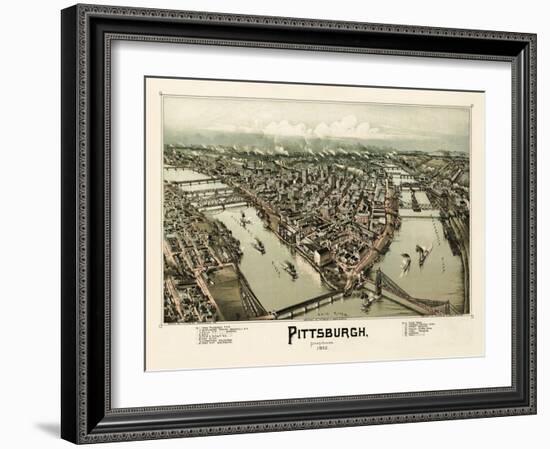 Pittsburgh Pennsylvania 1902-Vintage Lavoie-Framed Giclee Print