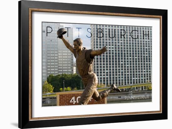 Pittsburgh, Pennsylvania - Bill Mazeroski Statue-Lantern Press-Framed Art Print