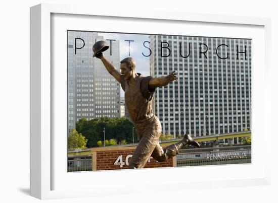 Pittsburgh, Pennsylvania - Bill Mazeroski Statue-Lantern Press-Framed Art Print