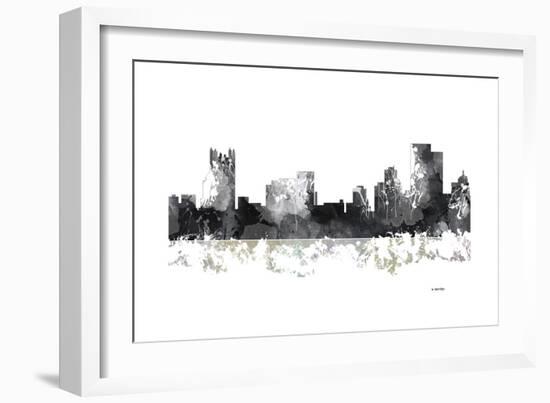 Pittsburgh Pennsylvania BW 1-Marlene Watson-Framed Giclee Print