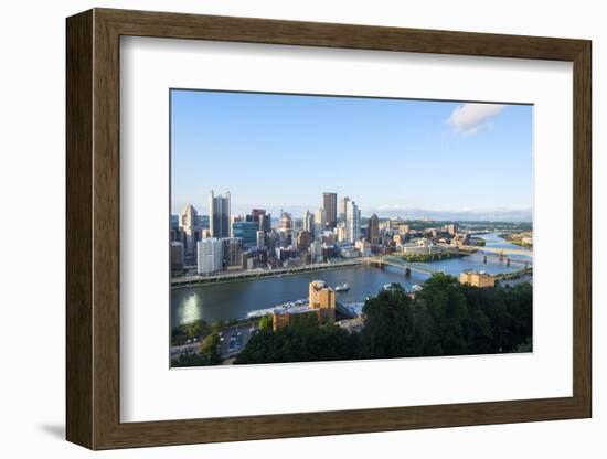 Pittsburgh, Pennsylvania, Downtown City and Rivers at Golden Triangle-Bill Bachmann-Framed Photographic Print