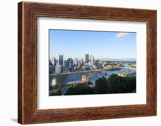 Pittsburgh, Pennsylvania, Downtown City and Rivers at Golden Triangle-Bill Bachmann-Framed Photographic Print