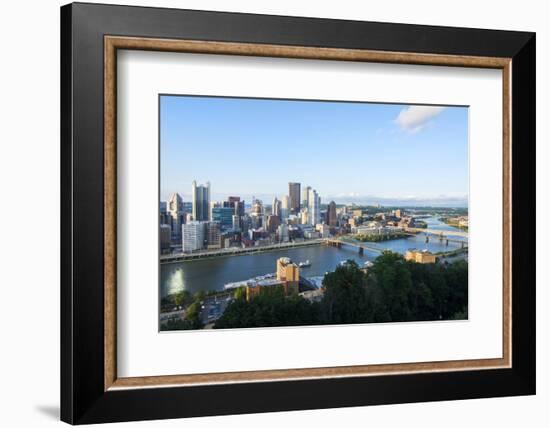 Pittsburgh, Pennsylvania, Downtown City and Rivers at Golden Triangle-Bill Bachmann-Framed Photographic Print