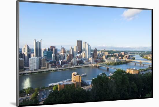 Pittsburgh, Pennsylvania, Downtown City and Rivers at Golden Triangle-Bill Bachmann-Mounted Photographic Print