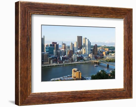 Pittsburgh, Pennsylvania, Downtown City and Rivers at Golden Triangle-Bill Bachmann-Framed Photographic Print