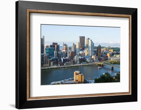 Pittsburgh, Pennsylvania, Downtown City and Rivers at Golden Triangle-Bill Bachmann-Framed Photographic Print